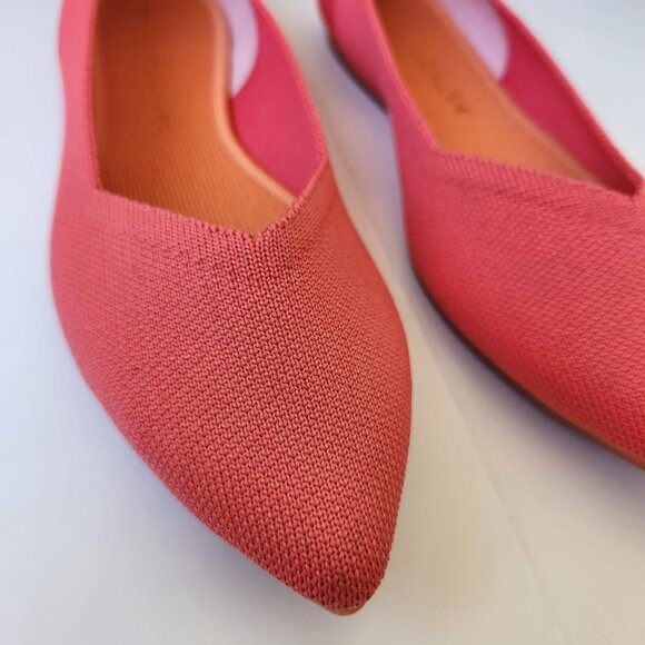 Rothys The Point Flats Tropical Punch Coral Soft Comfy Cute Preppy Office 9.5 - Picture 3 of 9